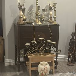 Brass and crystal pcs