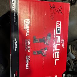 M12 FUEL 12-Volt Lithium-Ion Brushless Cordless Hammer Drill and Impact Driver Combo Kit With 