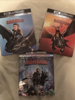 How to Train Your Dragon 1,2 and 3, in 4k Blu-ray all for $40, Disney marvel Harry Potter the Star Wars movies Bluray and dvd collectibles