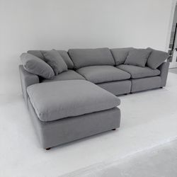 New Gray Cloud Couch Sectional Sofa