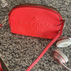 Kate Spade Crossbody Purse Red Leather 