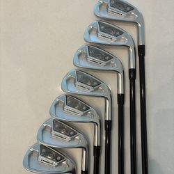 Excellent condition set of Callaway X Forged CB 21 irons, 4 - PW, with Mitsubishi MMT 85 taper tip regular flex shafts. 