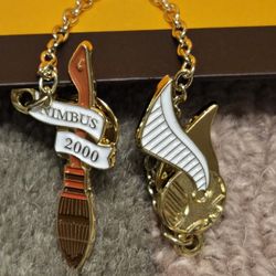 Harry Potter Nimbus 2000 & Golden Snitch Enamel Metal Pin 