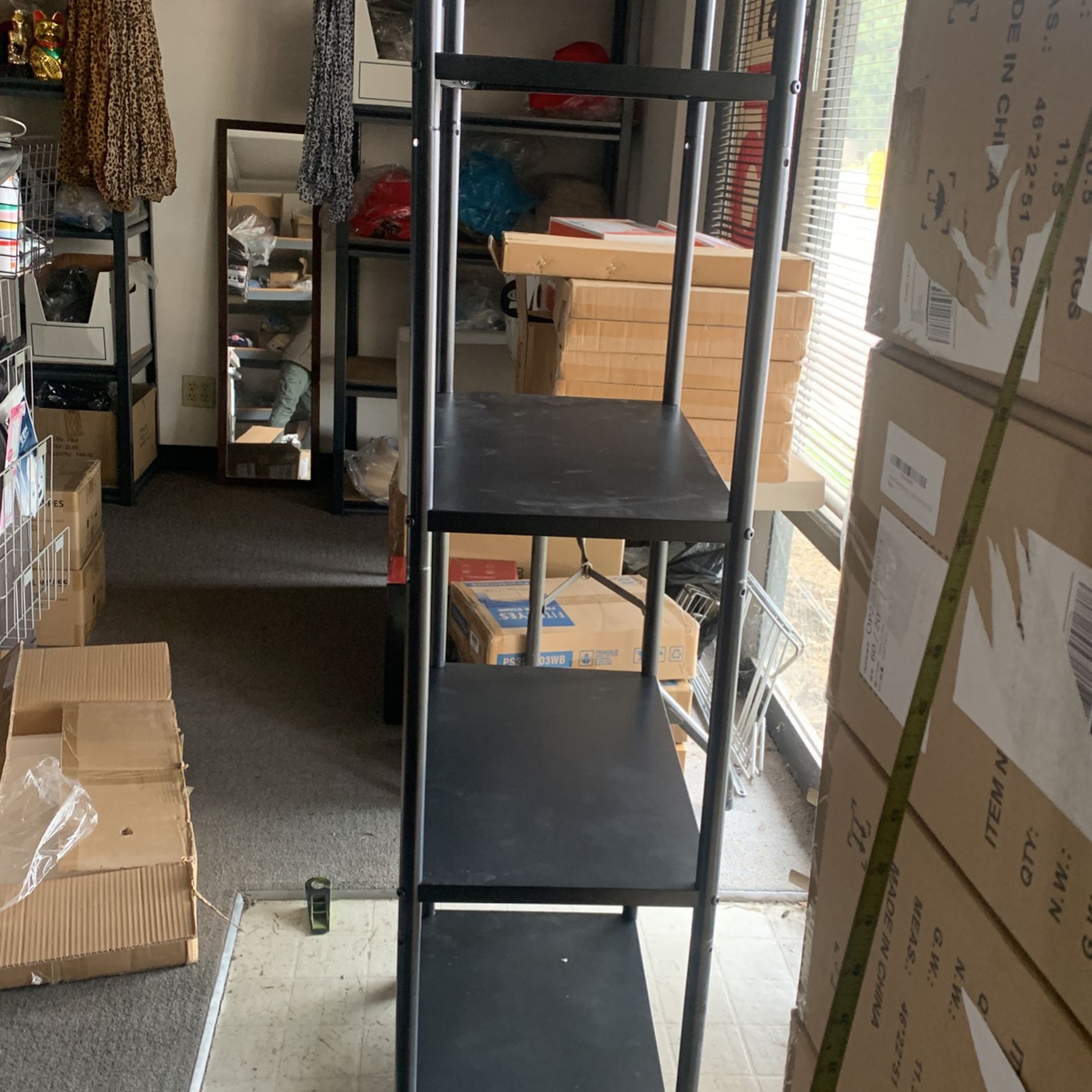 5 Tier Metal Shelf Shelving 17lbs Adjustable Heights Kitchen Bedroom Office Warehouse Storage Garage Rack