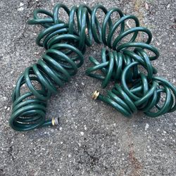 Green Coil Garden Hose 