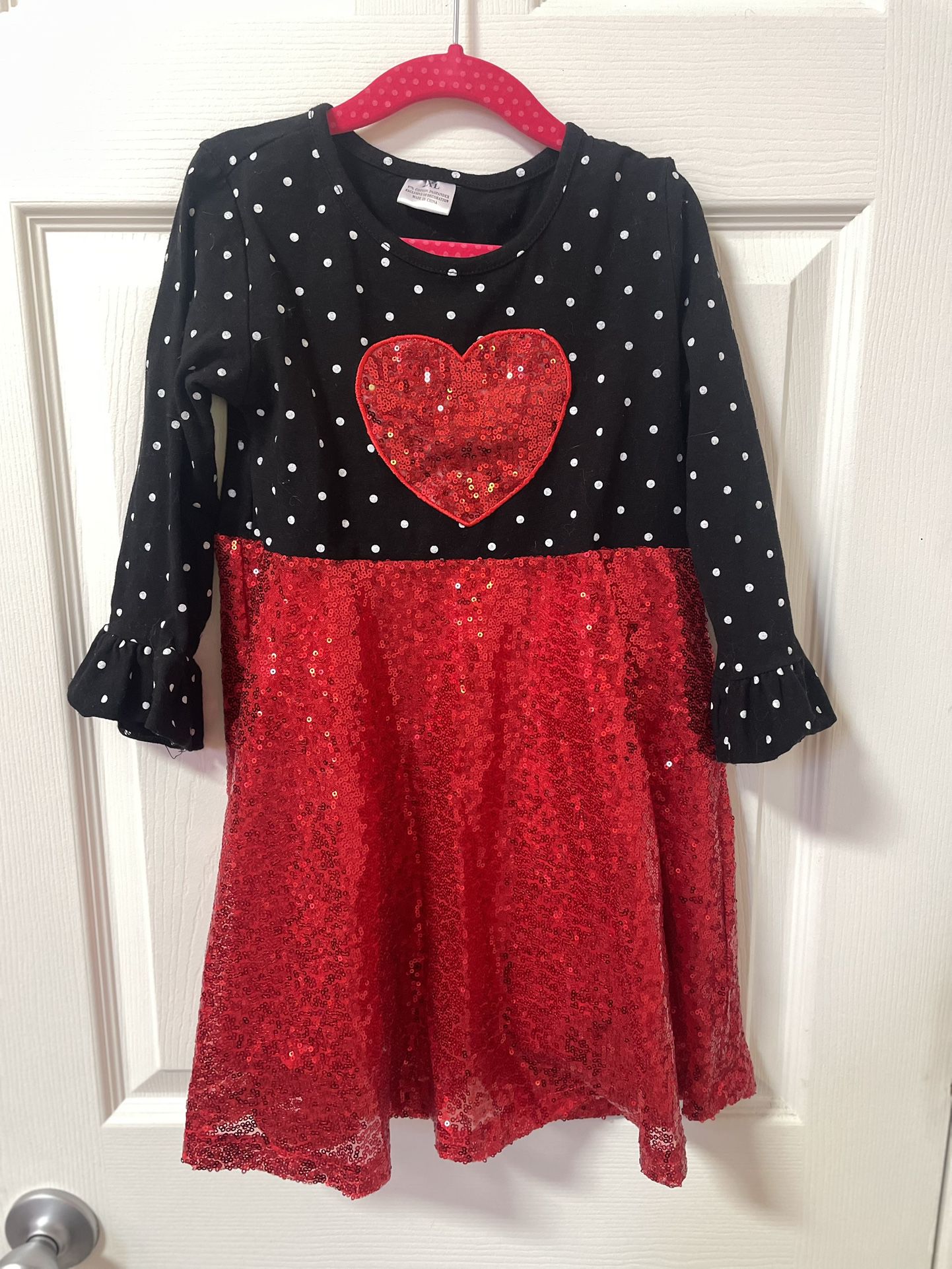 Sequin Heart Dress - Girls Size 7/8