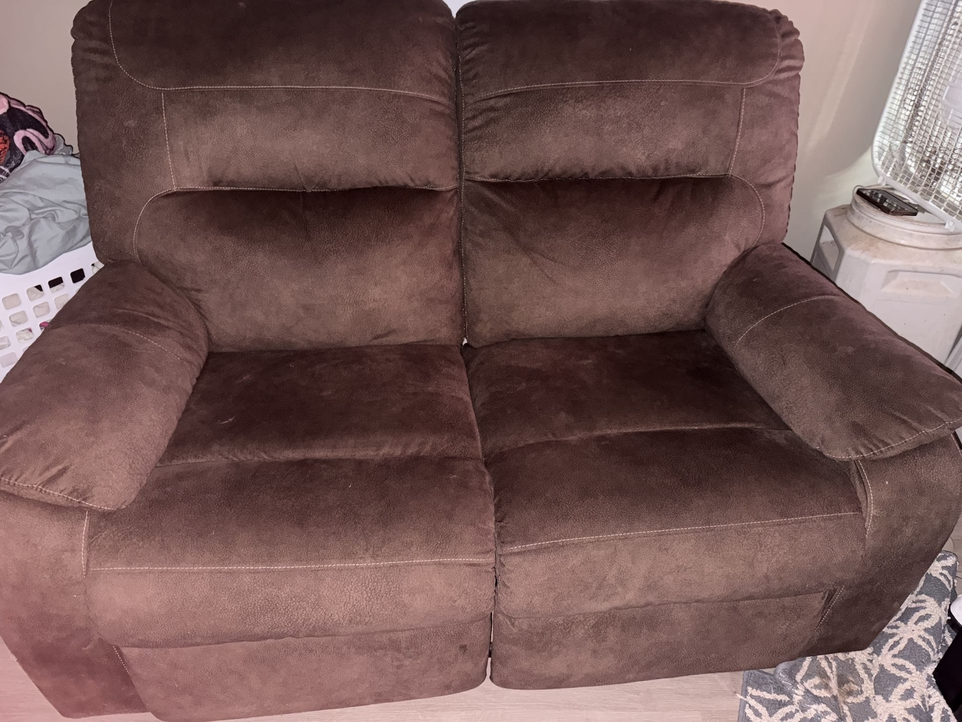 Brown Couch And Recliner