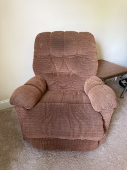Brown/ Red Woven Recliner