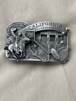 Vintage 1986 CALIFORNIA COMMEMORATIVE BELT BUCKLE 5000 US Made Framed