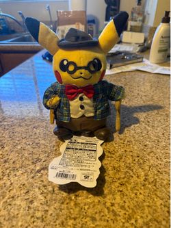 2018 Pokemon Center Gentleman Pikachu Plush