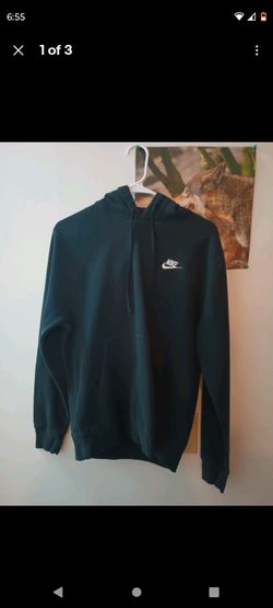 Nike Men's Black Sweatshirt Pullover Hoodie Small S Pre-owned Nice 80% Cotton