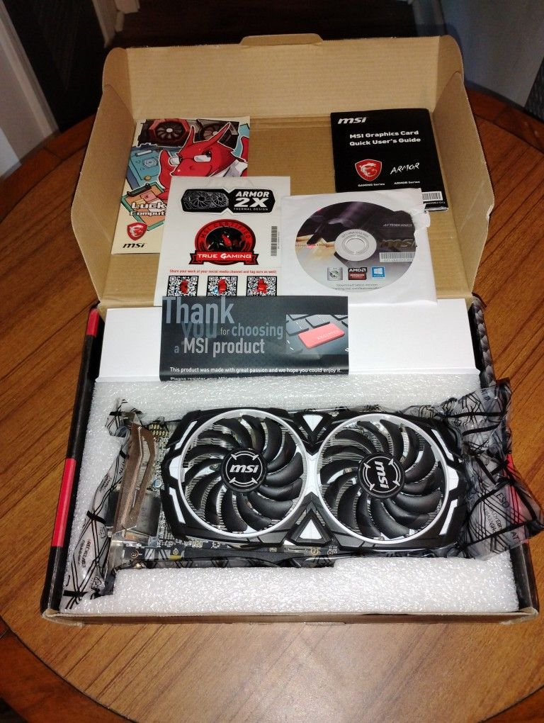 MSI RX 570 8GB Dual Twin Fan Silent Computer Gaming GPU Graphics Card