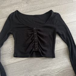Black button top
