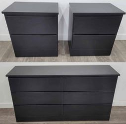 DRESSER AND TWO NIGHSTANDS // CÓMODA Y DOS MESITAS DE NOCHE