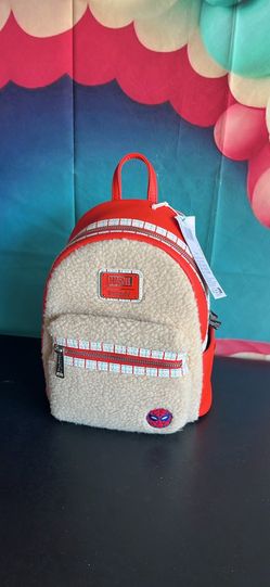 Disney Parks Spider-Man Soft Faux Fur Loungefly Mini Backpack - Marvel Avengers