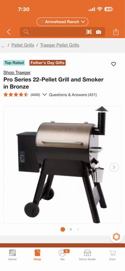 Shop Traeger Pro Series 22-Pellet Grill and Smoker in Bronze