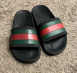 Gucci Black Red & Green Men’s Slides Sandals Size 10