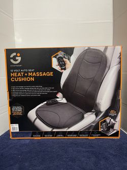 SmartGear 12Volt Auto Seat Heat+Massage Cushion, Fits Onto Any Bucket Style Seat