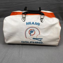 Vintage 1970s Officially Licensed NFL MIAMI DOLPHINS Sports Duffle Bag