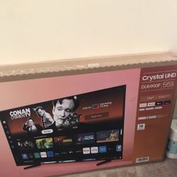 NEW TV SAMSUNG 55”  in box never open   crystal uhd  6900 du