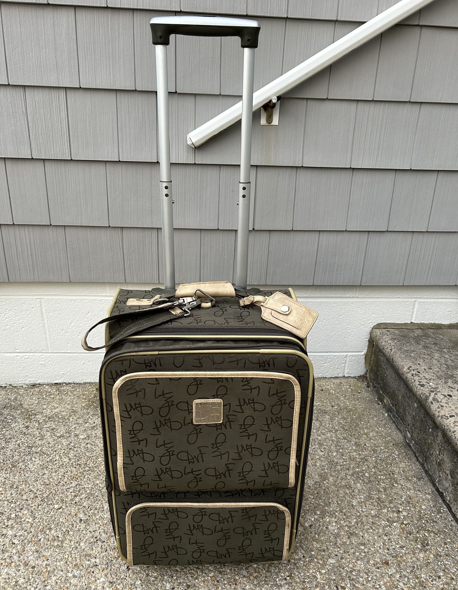 Diane Von Furstenberg DVF Studio Logo Brown Luggage Wheeled Suitcase