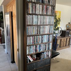 DVD Collection About 400 and Shelf Rack Too