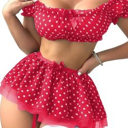 XL Polka Dot Red Lingerie
