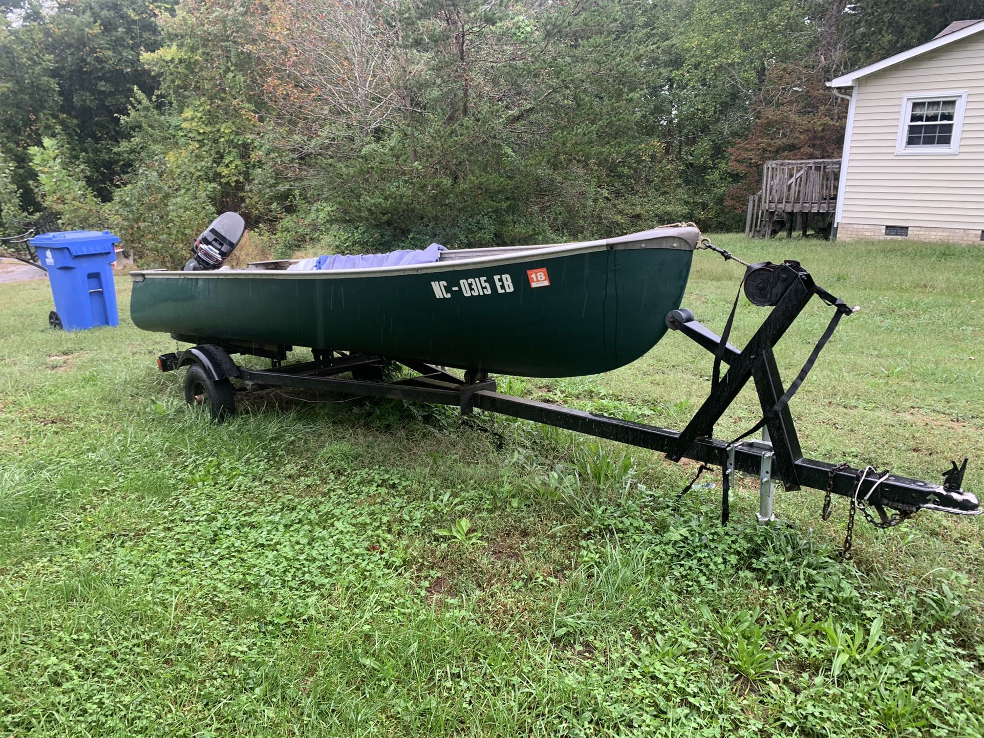 12 Ft John Boat With Motor And Trailer 