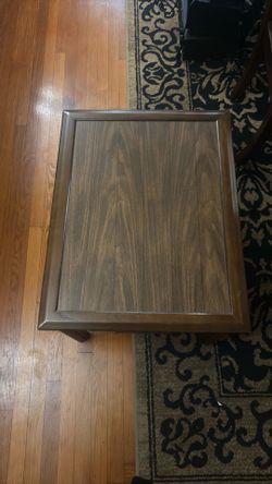 Wood end table