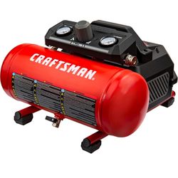 1.5 Gallon Craftsman Air Compressor, 3/4 HP, Max 135 PSI, 1.5 CFM@90psi, Oil Free Air Tank, Small Electric Airbrush Compressor with 6FT Cord, CMXECXA0