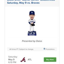 Dodgers Blake Snell Bobblehead Tickets 