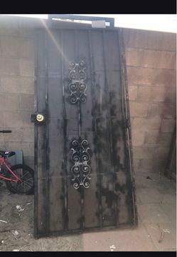 Black Wrought Iron Security Screen Door