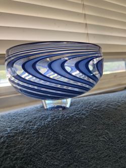 Vintage Tony Cray Art Glass Bowl