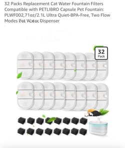 Pet fountain filters