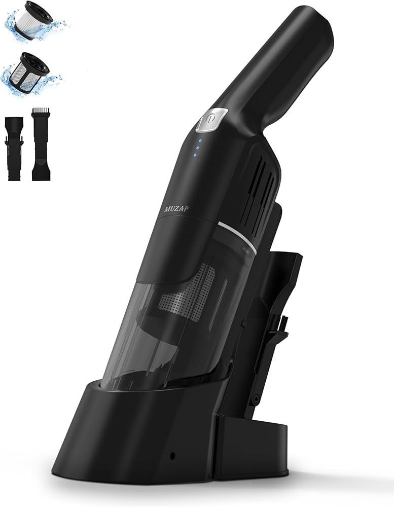 Handheld Vacuum Cleaner, Cordless & Rechargeable, 15KPa Powerful Suction, 30-Min Runtime, 500ML Dust Cup, for Pet Hair/Car/Home