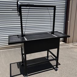 Black Heavy Duty Santa Maria Grill Bbq 