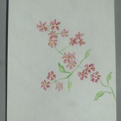 Pink Flowers one of a kind ( Watercolor) Painting 