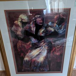 Gold Framed African Art By Paul Goodnight