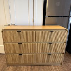 Modern Fluted Wood Dresser – Like New – Need Gone ASAP