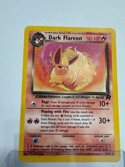 Dark Flareon 35/82 Team Rocket 2000 Pokemon Card English Vintage Unlimited
