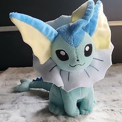2016 Tomy Nintendo Pokemon XY Plush Vaporeon 8” Stuffed Animal Toy 