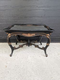 Vintage French Provincial Tray Top Coffee Table