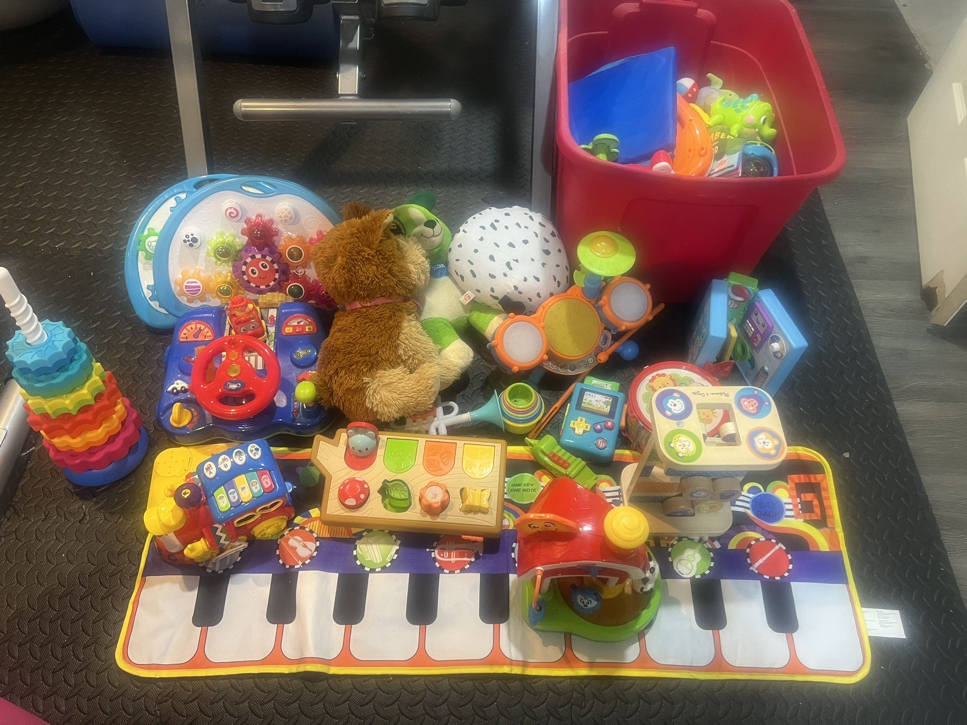 Bins of Infant And toddler Toys