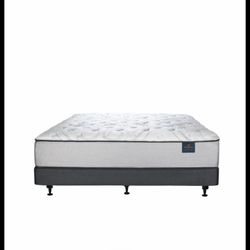 New Queen, Size Mattress, And Boxspring And Metal Frame