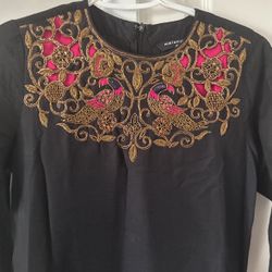 Black Long Side Cut Top