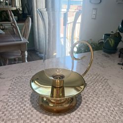 Vintage "Baldwin" Brass Hurricane Candle Lamp