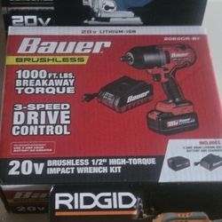 Brushless 1/2" High-torque Impact Wrench Kit