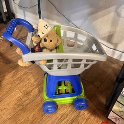 Kids Plastic Shopping Cart 