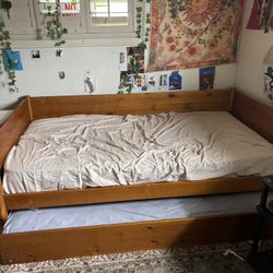 Cherry Wood Twin Bed Trundle