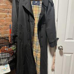 Black Burberry Trench Coat - Women’s Size Small